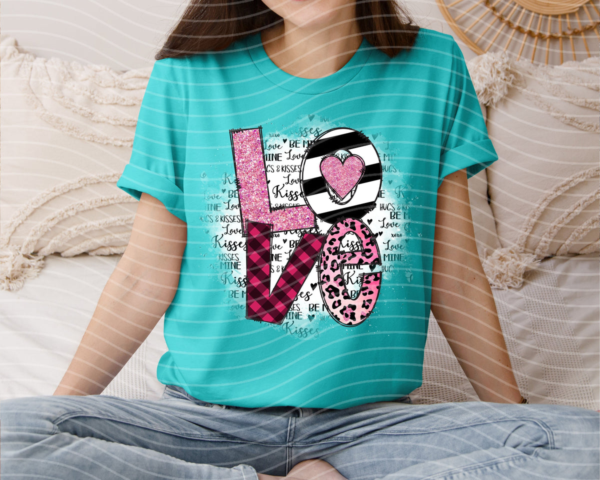 Love Patterned Graphic Tee product image 1