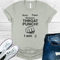 Rock Paper Scissors Throat Punch I Win Graphic Tee product image 1