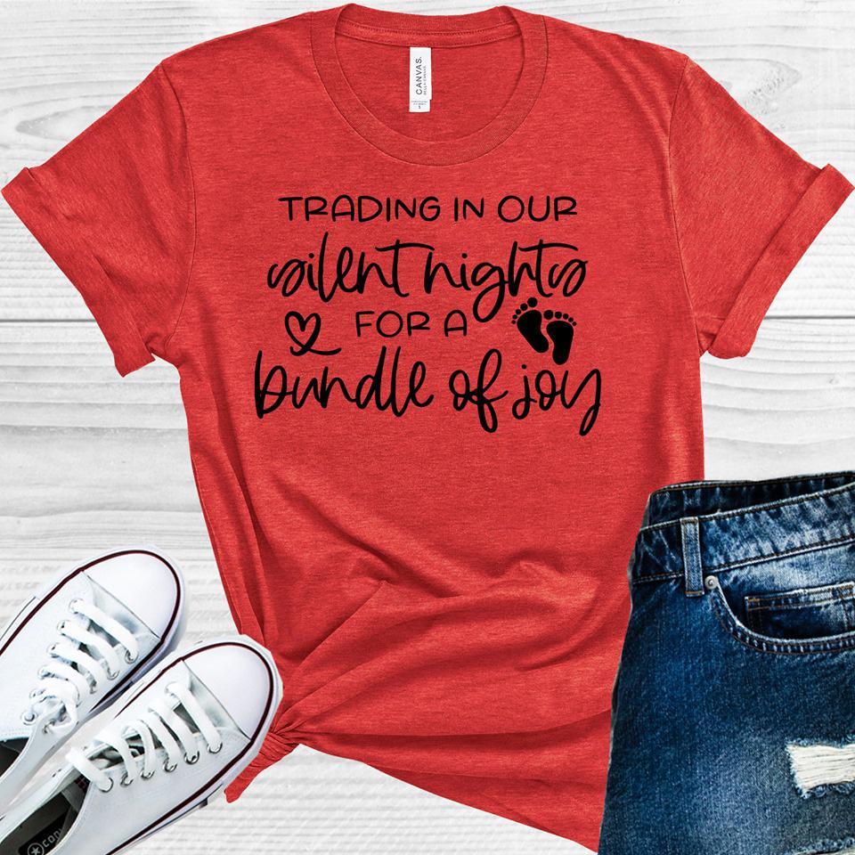 Trading in Our Silent Nights for a Bundle of Joy Graphic Tee product image 1