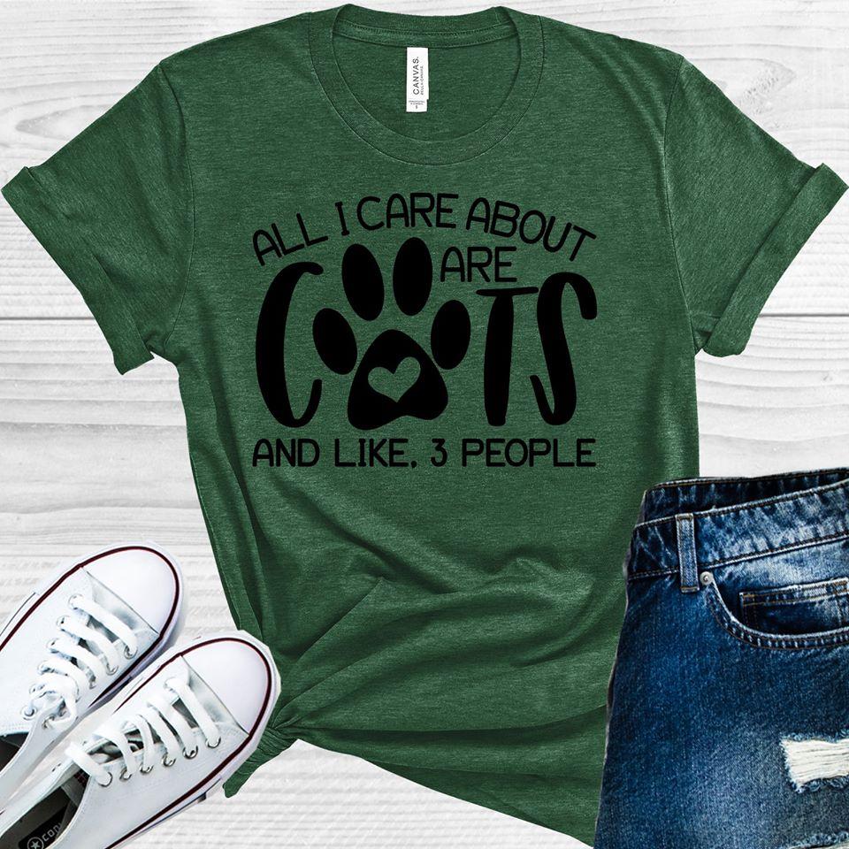 All I Care About are Cats and Like 3 People Graphic Tee product image 1