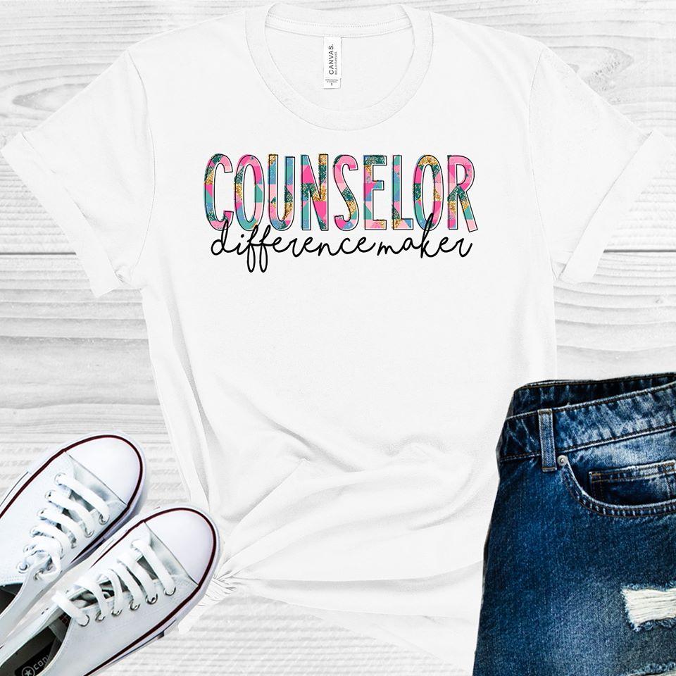 Counselor Difference Maker Graphic Tee product image 1
