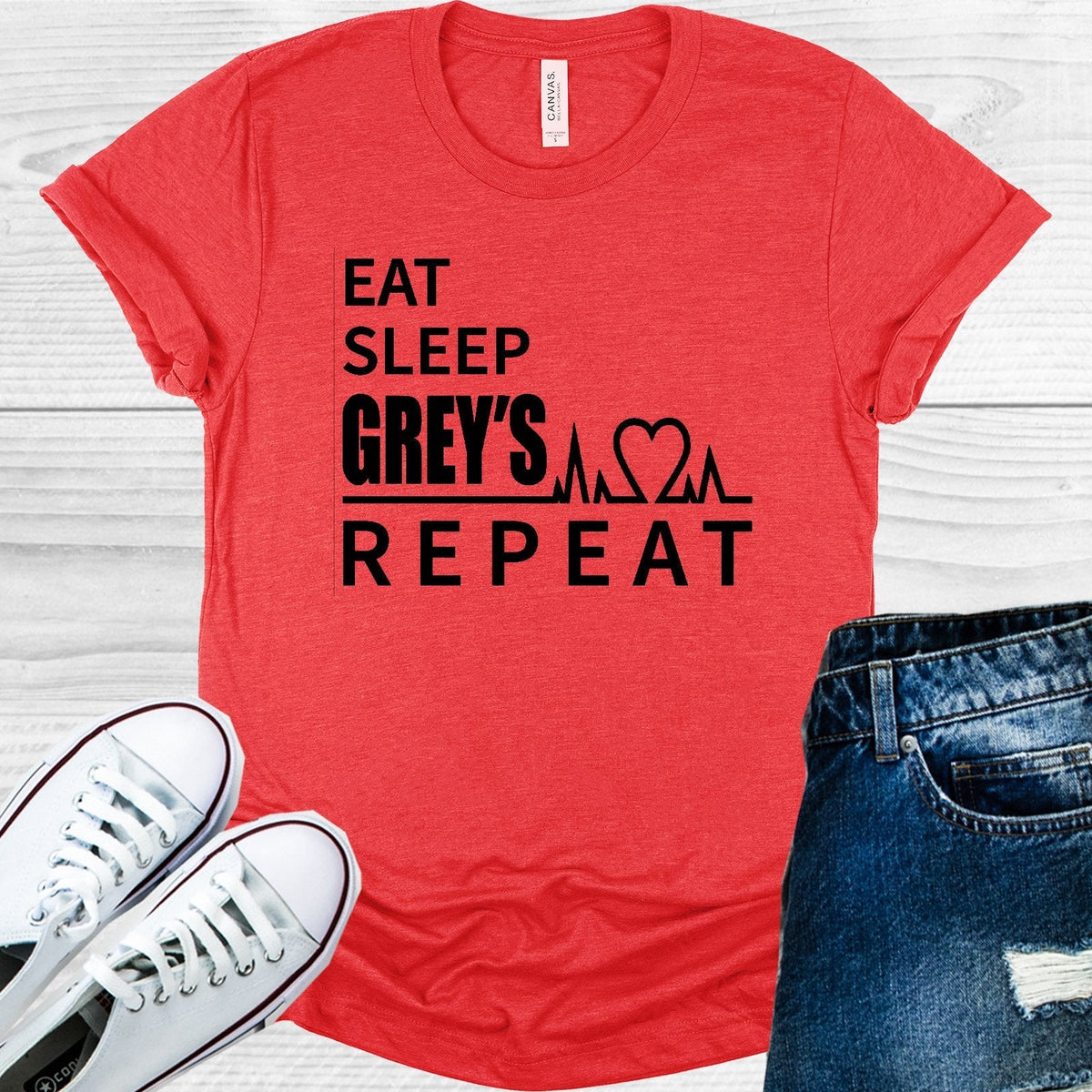 Eat Sleep Grey's Repeat Graphic Tee product image 1