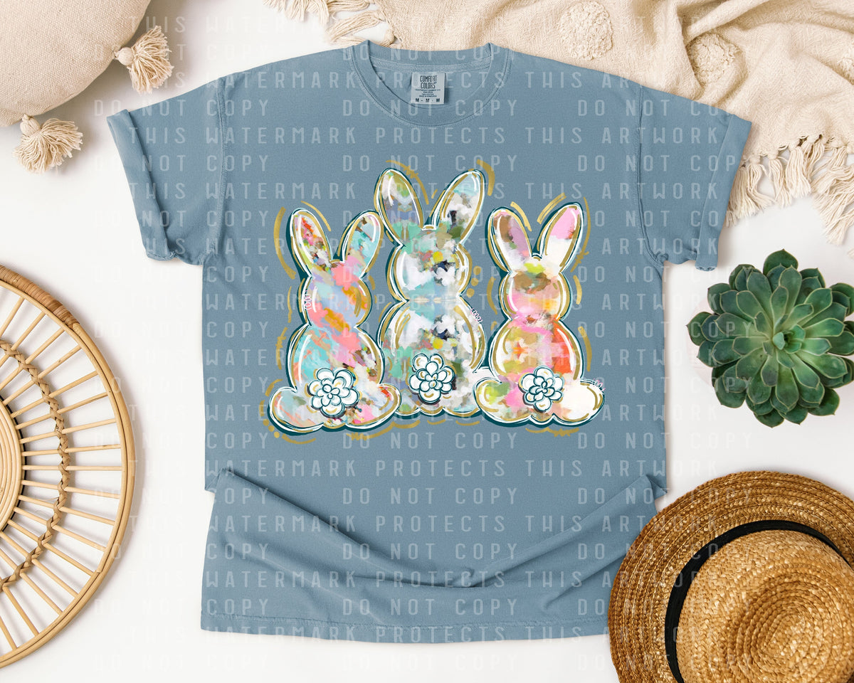 Watercolor Bunnies Graphic Tee product image 1