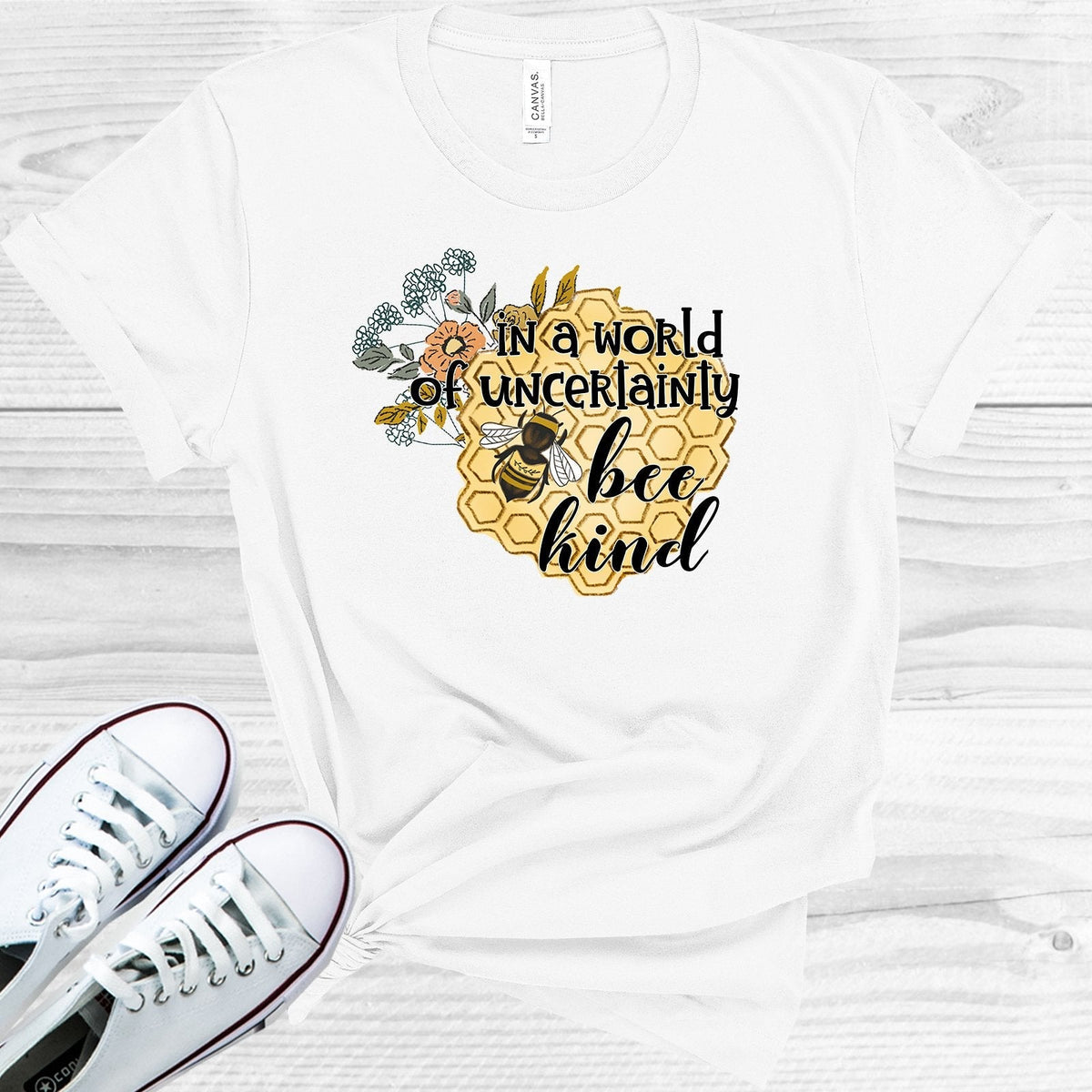 In a World of Uncertainty Be Kind Graphic Tee product image 1