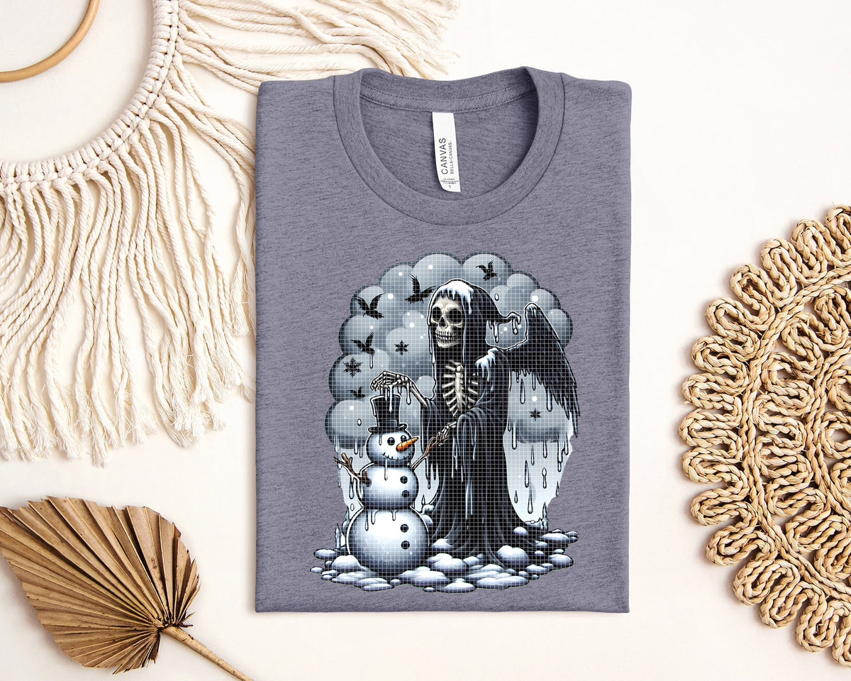 Winter Grim Reaper Graphic Tee product image 1