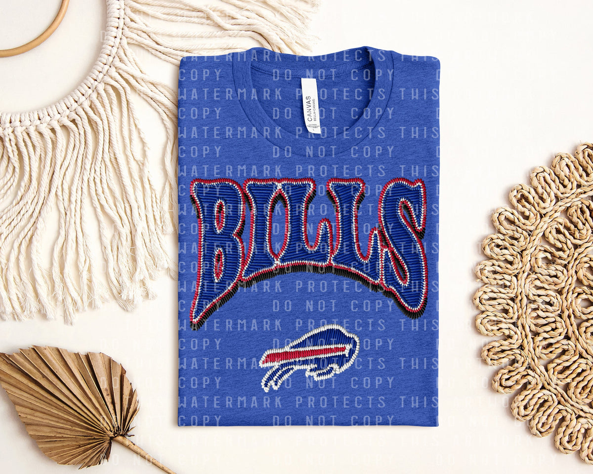 Bills Faux Stitched Graphic Tee product image 1