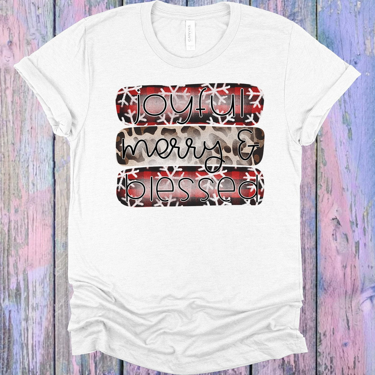 Joyful Merry and Blessed Graphic Tee product image 1