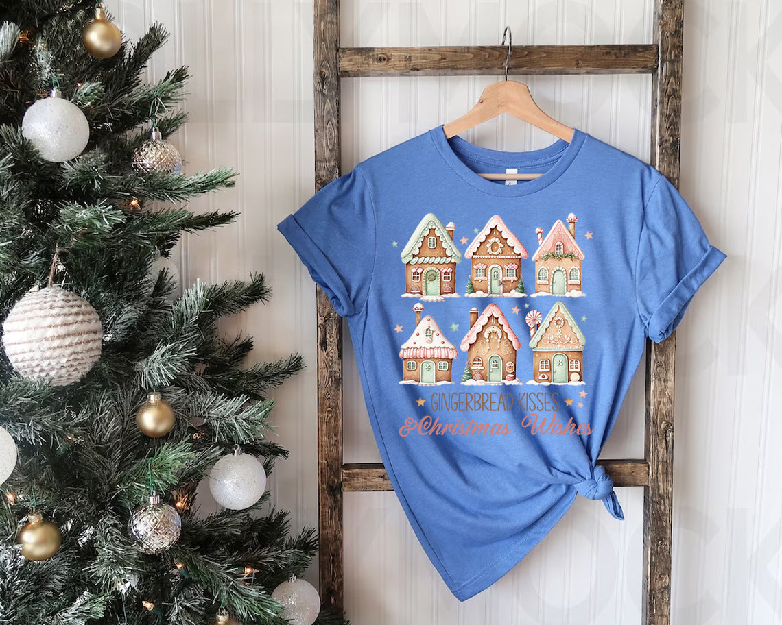 Gingerbread Kisses & Christmas Wishes Graphic Tee product image 1