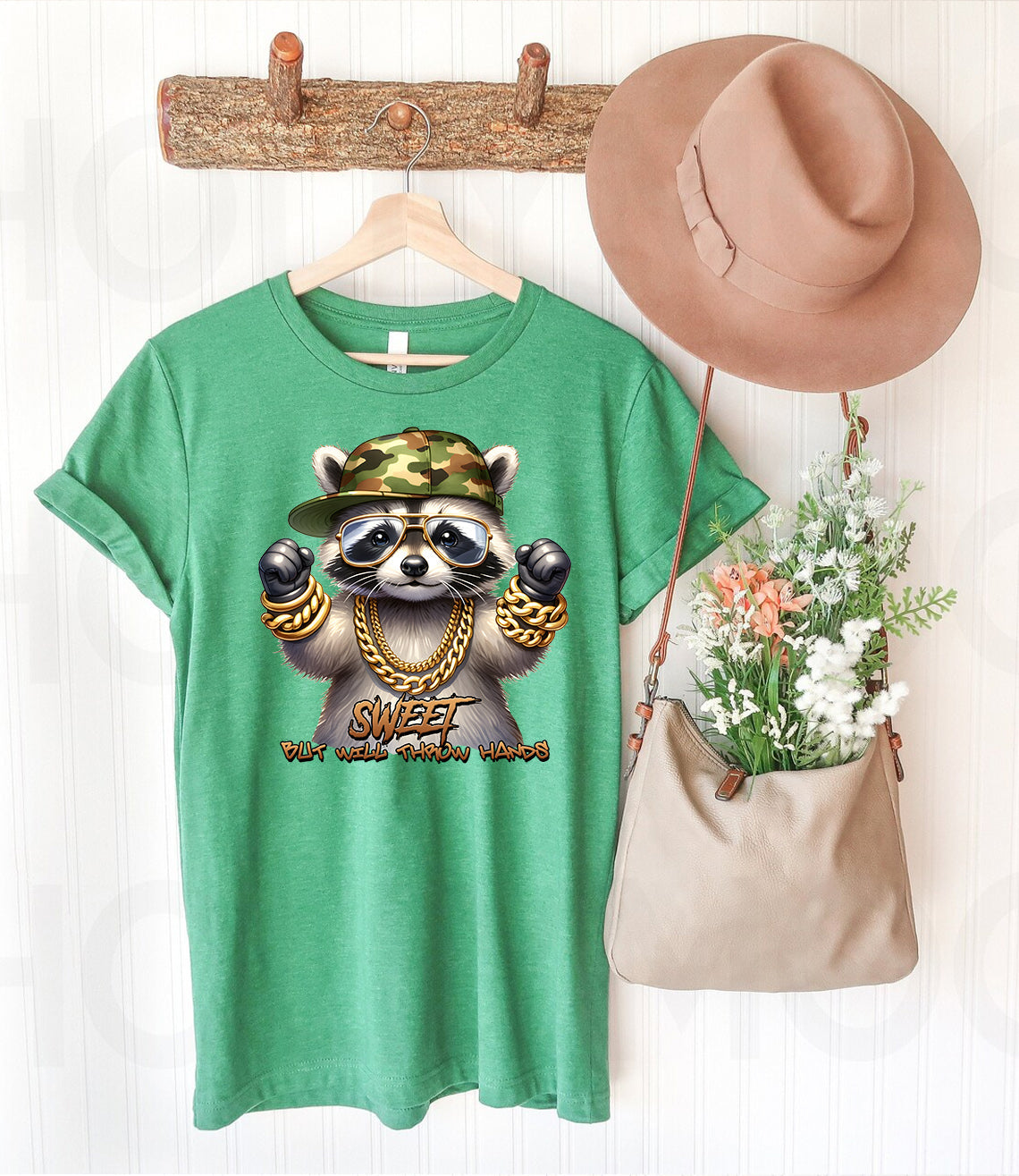 Sweet But Will Throw Hands Graphic Tee product image 1