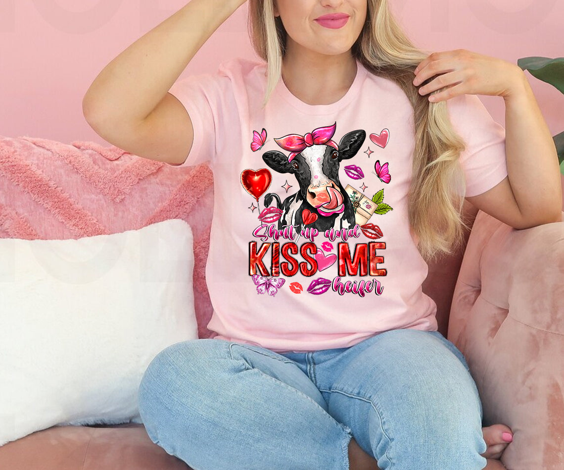 Shut Up and Kiss Me Heifer Graphic Tee product image 1
