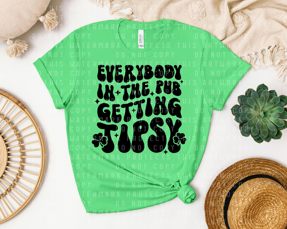 Everybody in the Pub Getting Tipsy Graphic Tee product image 1