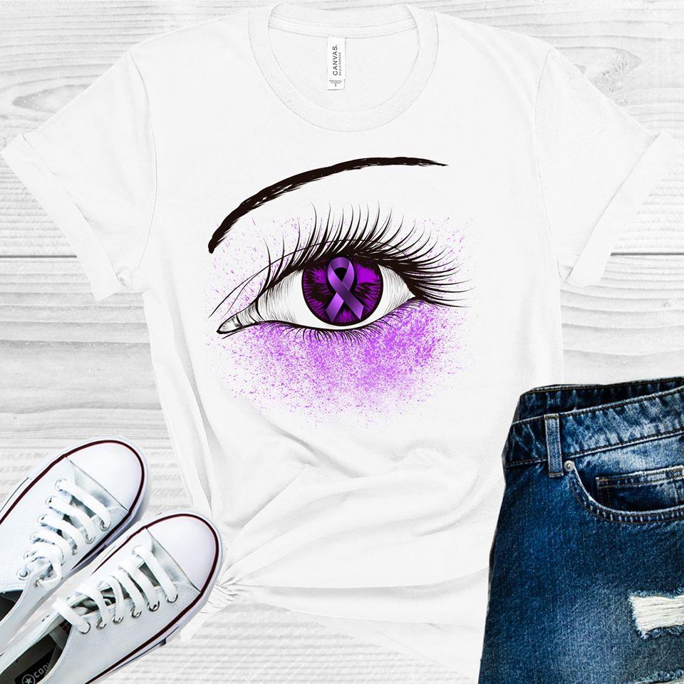 Orchid Ribbon Awareness Eye Graphic Tee product image 1