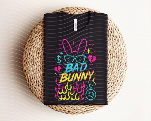 Bad Bunny Neon Graphic Tee product image 1