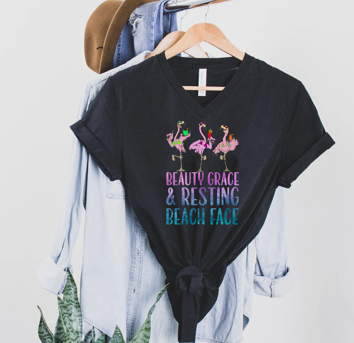 Beauty Grace and Resting Beach Face Graphic Tee product image 1