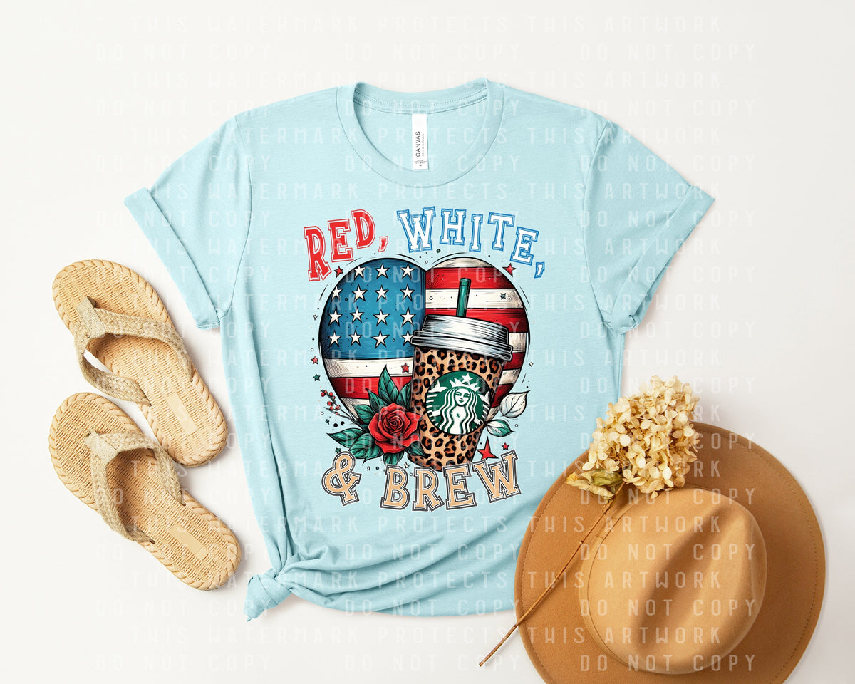 Red White & Brew Graphic Tee product image 1