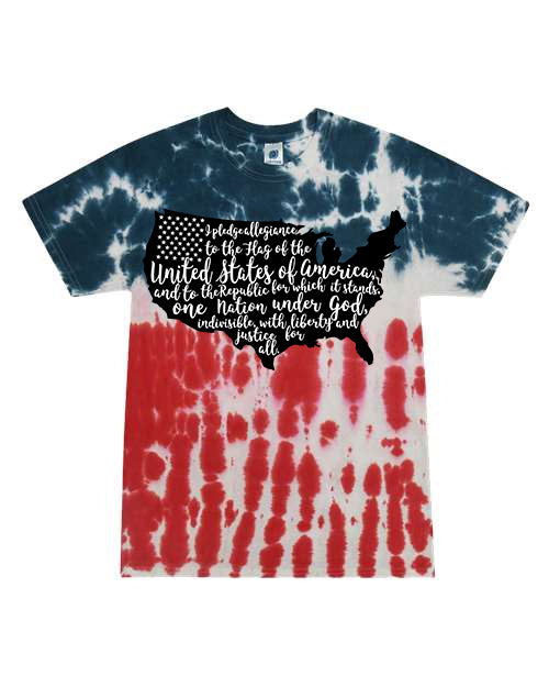 I Pledge Allegiance to the Flag Tie Dye Graphic Tee product image 1