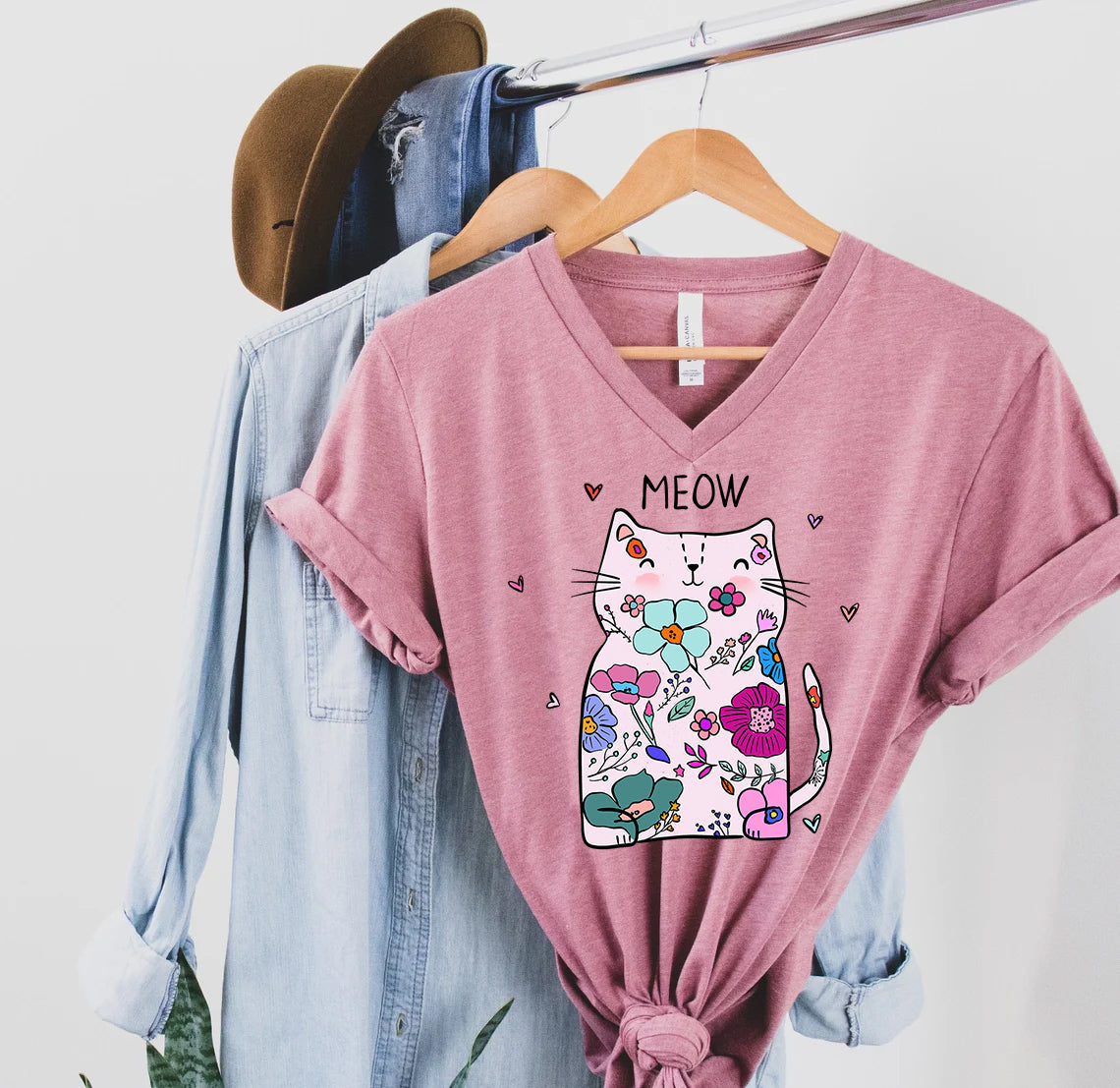 Meow Spring Cat Graphic Tee product image 1