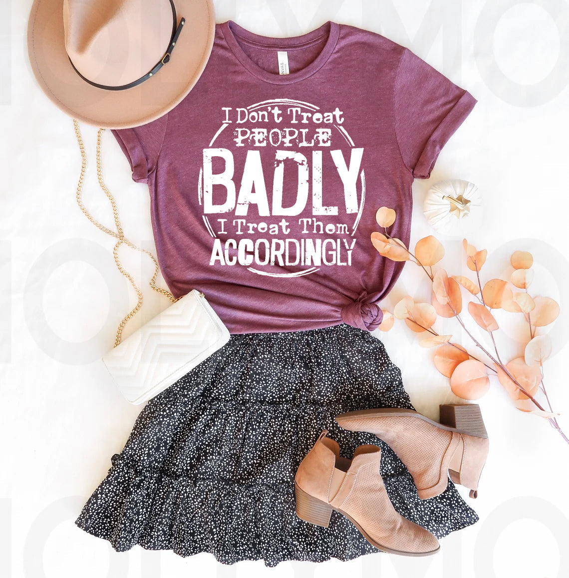 I Don't Treat People Badly Graphic Tee product image 1
