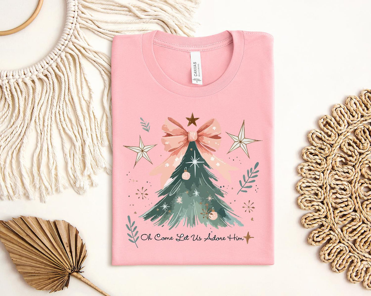 Oh Come Let Us Adore Him Graphic Tee product image 1