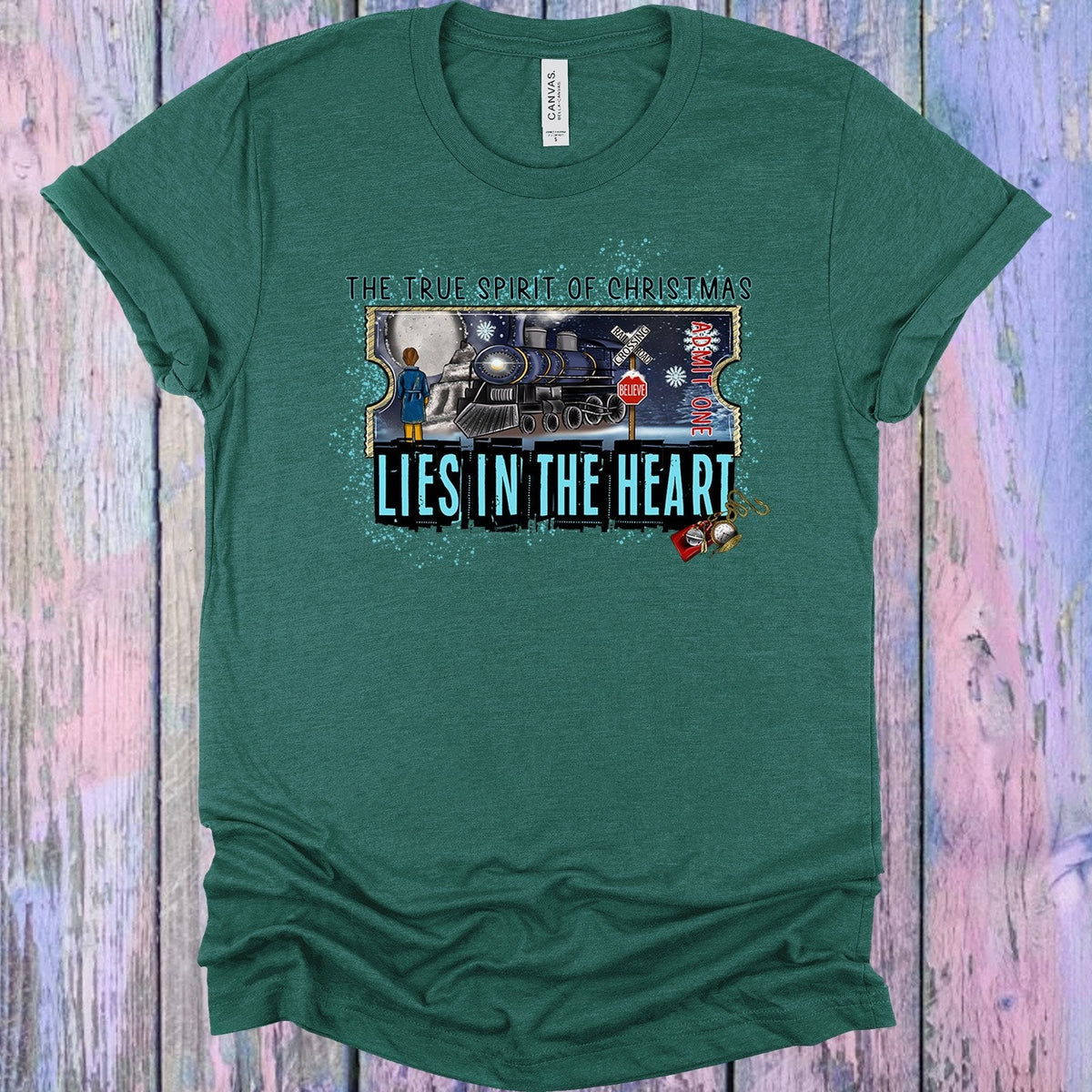 The True Spirit of Christmas Lies in Heart Graphic Tee product image 1