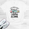 You Know What Rhymes with Camping Alcohol Graphic Tee product image 1