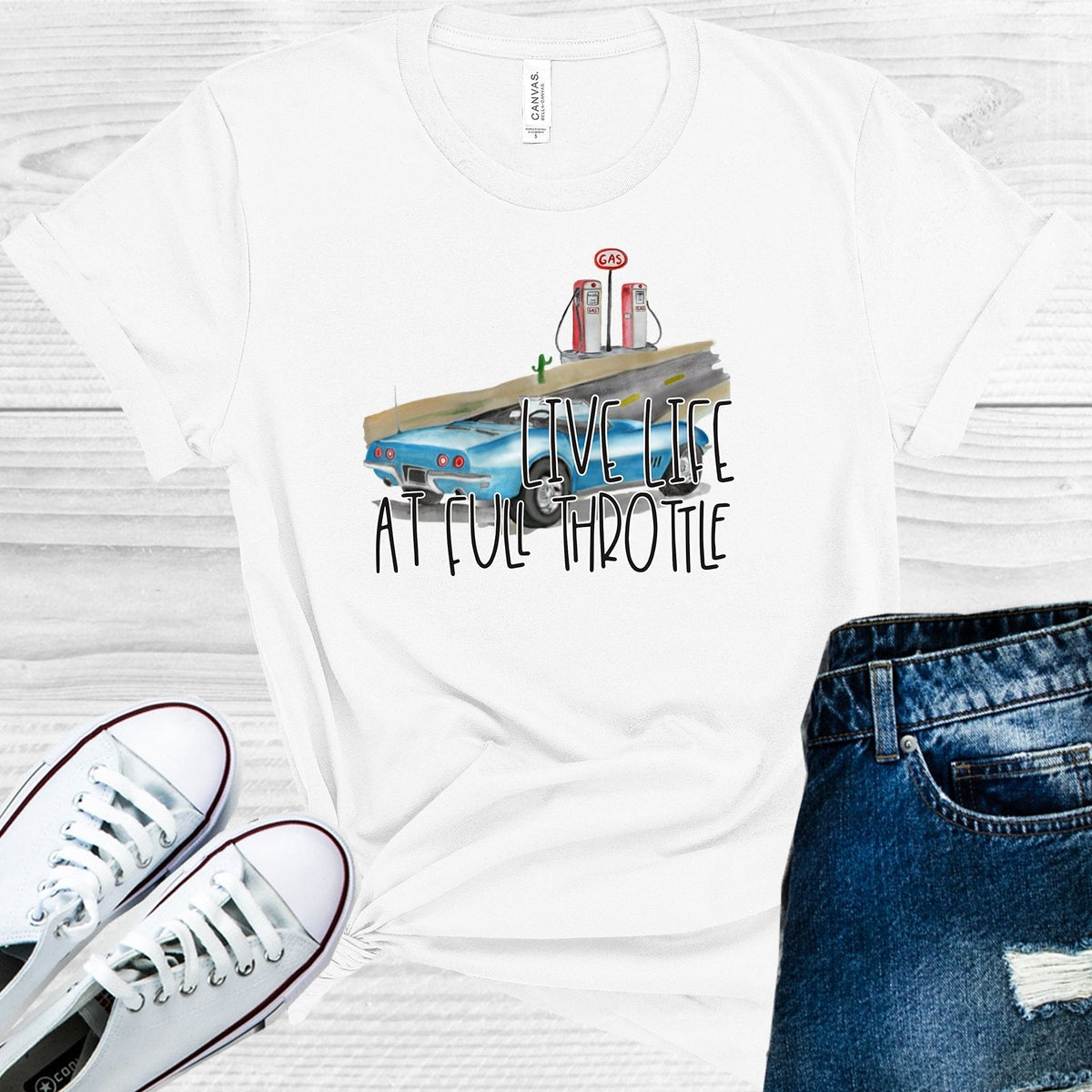 Live Life at Full Throttle Graphic Tee product image 1